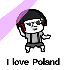 抖音表情包：I Love poland