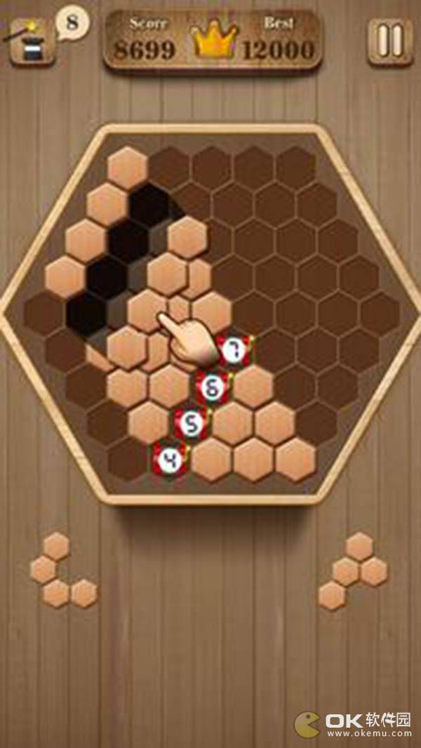 木制的六边形图1