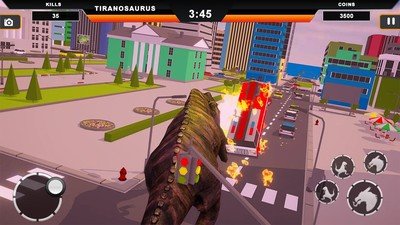 恐龙摧毁城市模拟图1