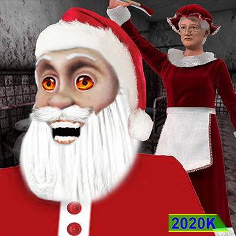 恐怖的圣诞老人逃离奶奶屋