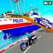 警车船运输模拟器