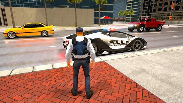 警察真实追逐汽车模拟器
