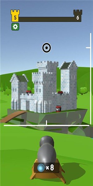 大炮射击摧毁城堡最新版图1